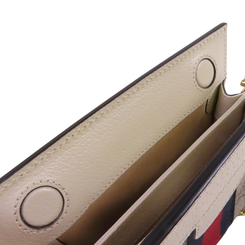 GUCCI 塗層帆布Ophidia金扣鏈帶肩背袋-8