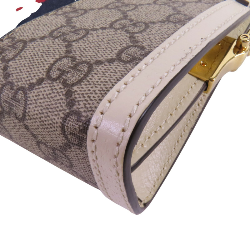 GUCCI 塗層帆布Ophidia金扣鏈帶肩背袋-13