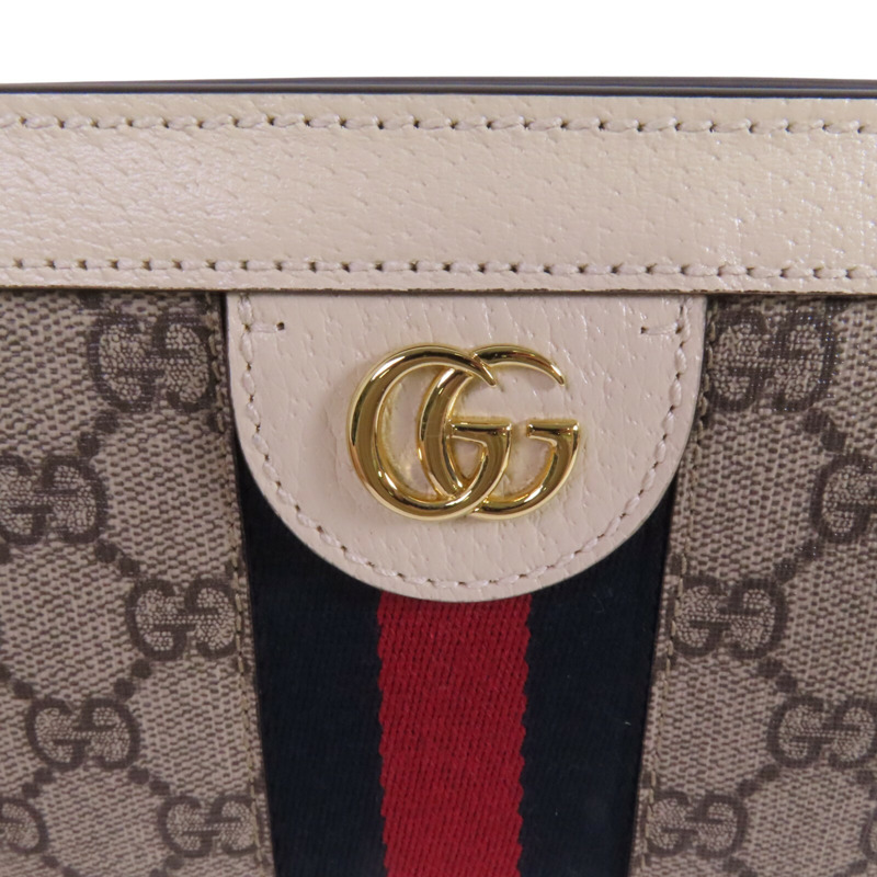 GUCCI 塗層帆布Ophidia金扣鏈帶肩背袋-14