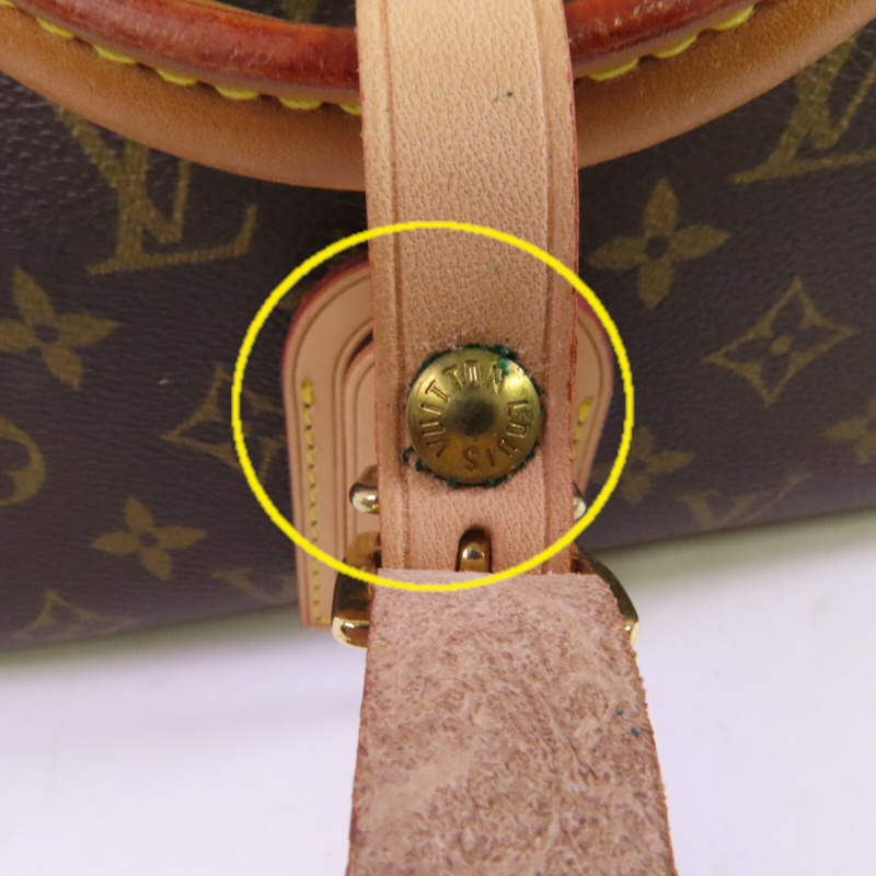 LOUIS VUITTON Monogram Deauville金扣手挽袋-15