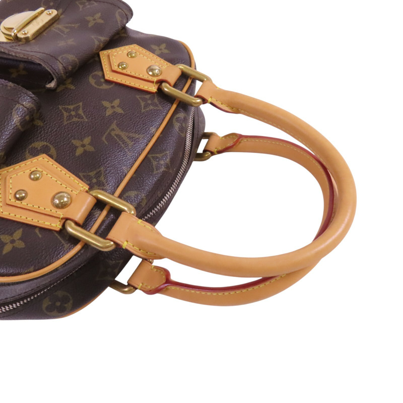LOUIS VUITTON Monogram Manhttan PM金扣肩背袋-7