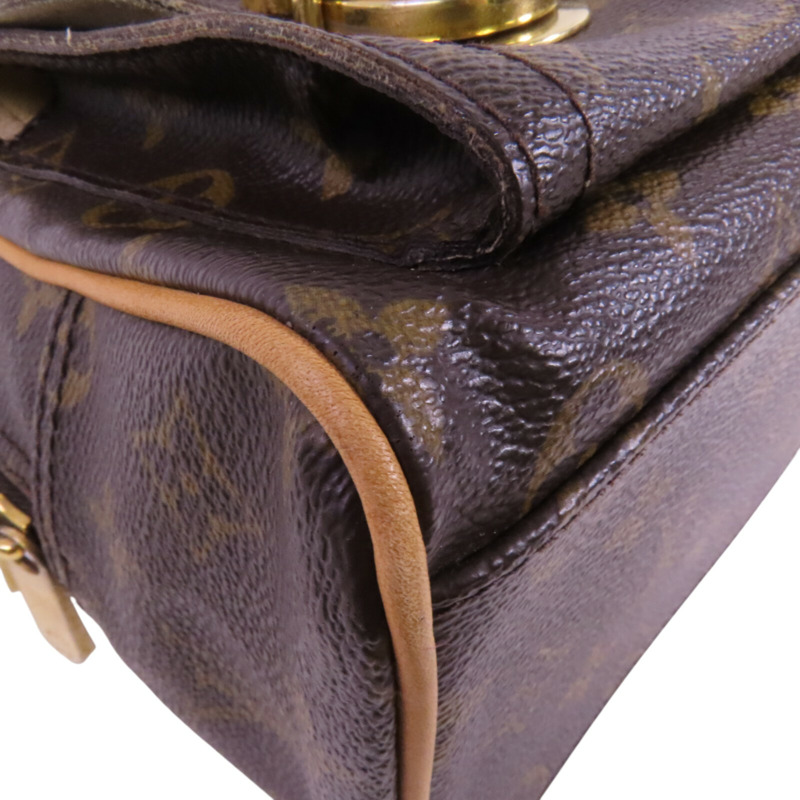 LOUIS VUITTON Monogram Manhttan PM金扣肩背袋-10