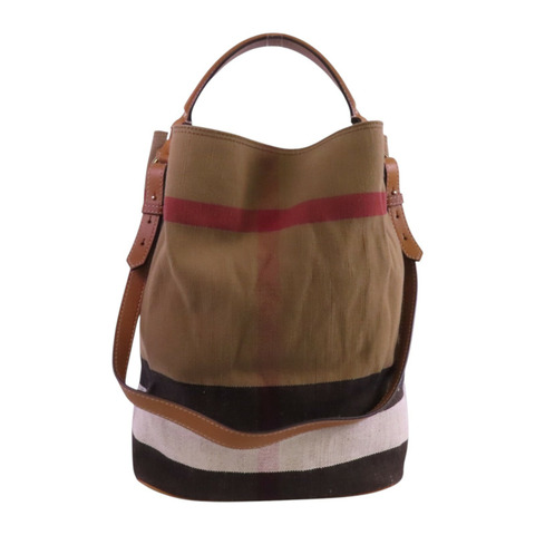 BURBERRY 帆布2Way Shouldre Bag金扣手挽肩背兩用袋