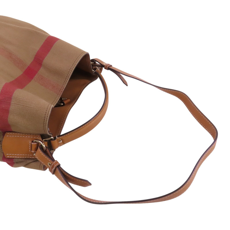 BURBERRY 帆布2Way Shouldre Bag金扣手挽肩背兩用袋-6
