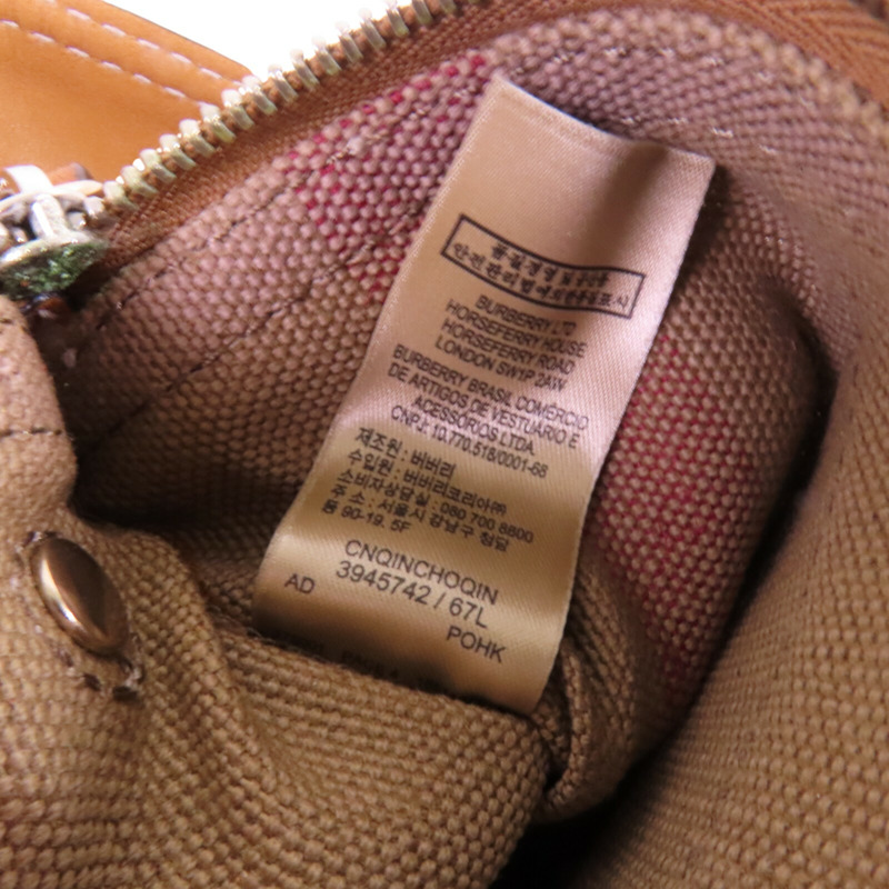 BURBERRY 帆布2Way Shouldre Bag金扣手挽肩背兩用袋-7