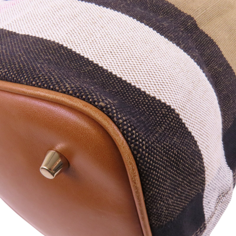 BURBERRY 帆布2Way Shouldre Bag金扣手挽肩背兩用袋-9