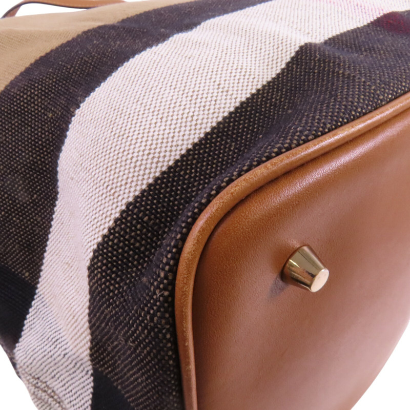 BURBERRY 帆布2Way Shouldre Bag金扣手挽肩背兩用袋-10