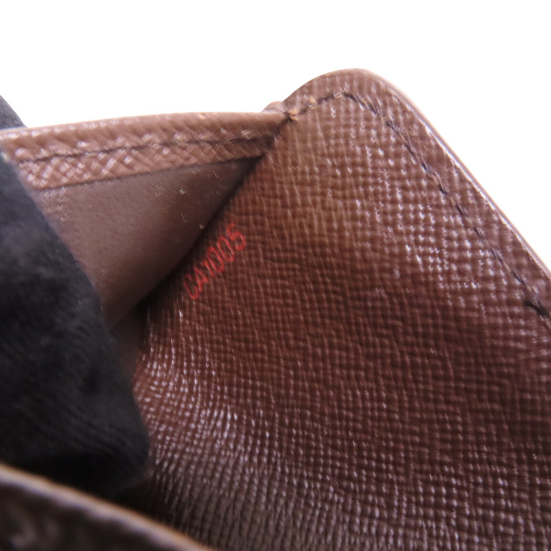 LOUIS VUITTON Damier Ebene Compact Zip Wallet金扣短錢包-8