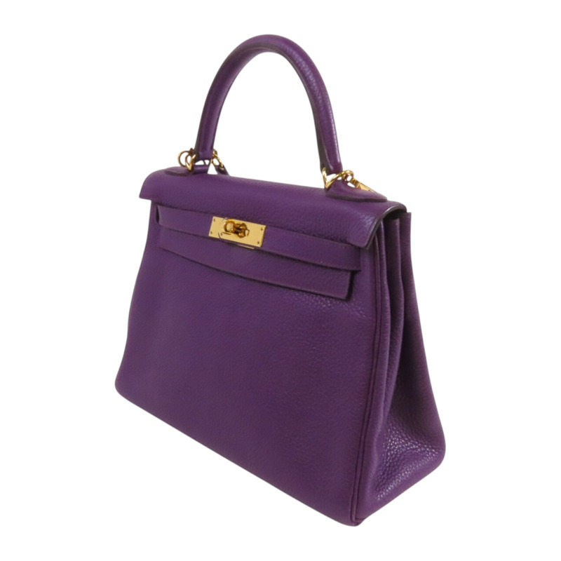 HERMES Togo皮革Kelly 28金扣手挽肩背兩用袋-2