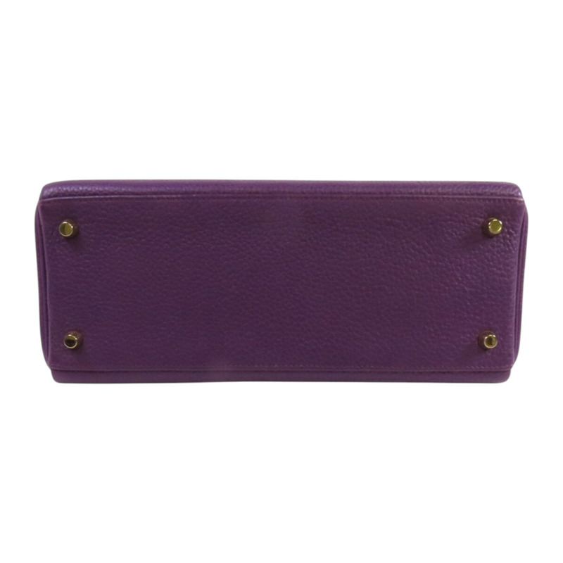 HERMES Togo皮革Kelly 28金扣手挽肩背兩用袋-3