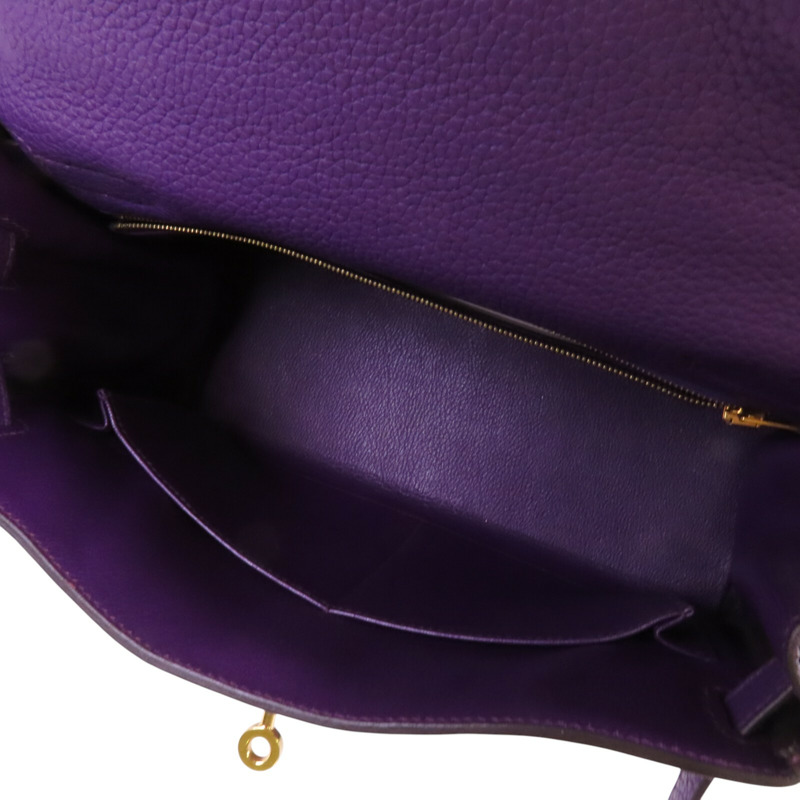 HERMES Togo皮革Kelly 28金扣手挽肩背兩用袋-4