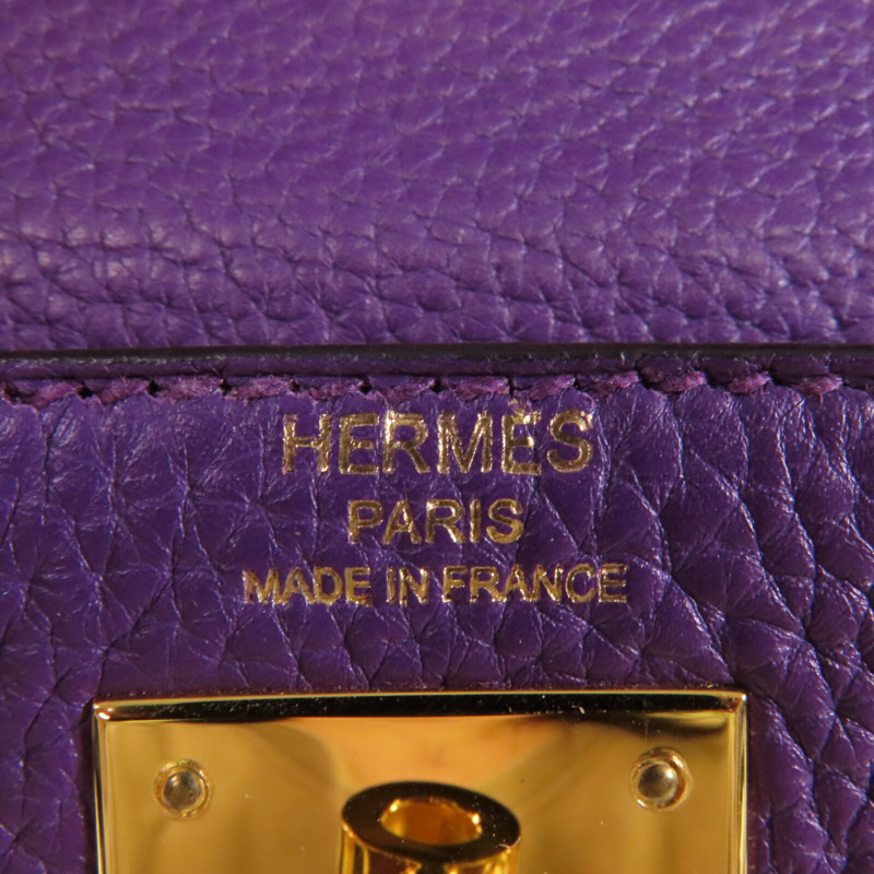 HERMES Togo皮革Kelly 28金扣手挽肩背兩用袋-5