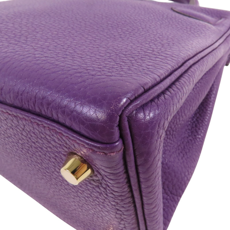 HERMES Togo皮革Kelly 28金扣手挽肩背兩用袋-13