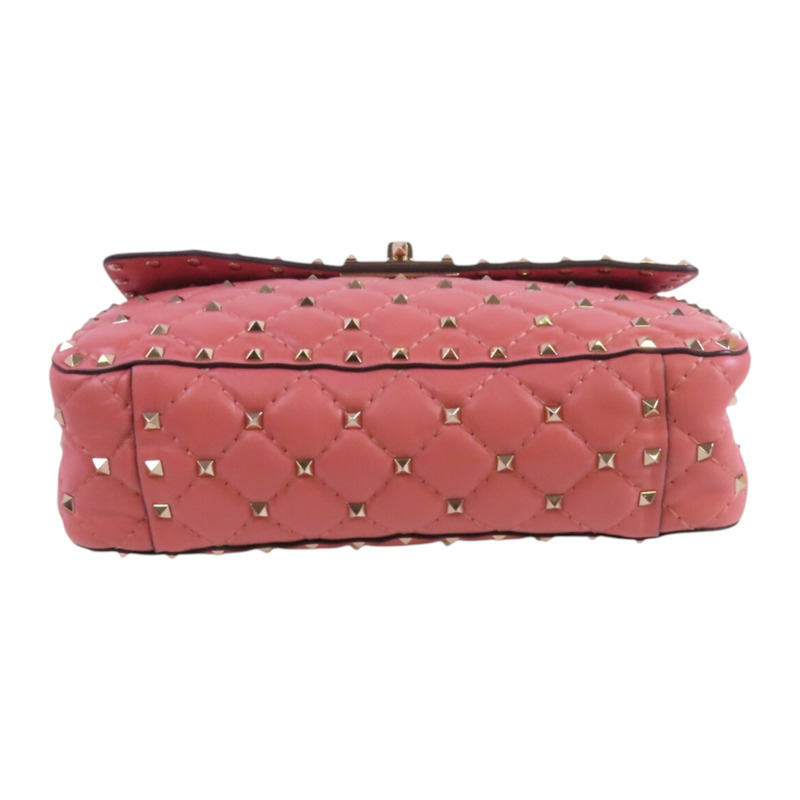 Valentino 羊皮皮革Rockstud Chain Shoulder Bag金扣手挽肩背兩用袋-3