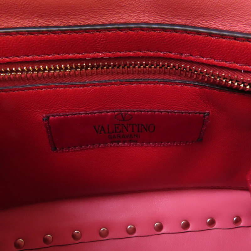 Valentino 羊皮皮革Rockstud Chain Shoulder Bag金扣手挽肩背兩用袋-5