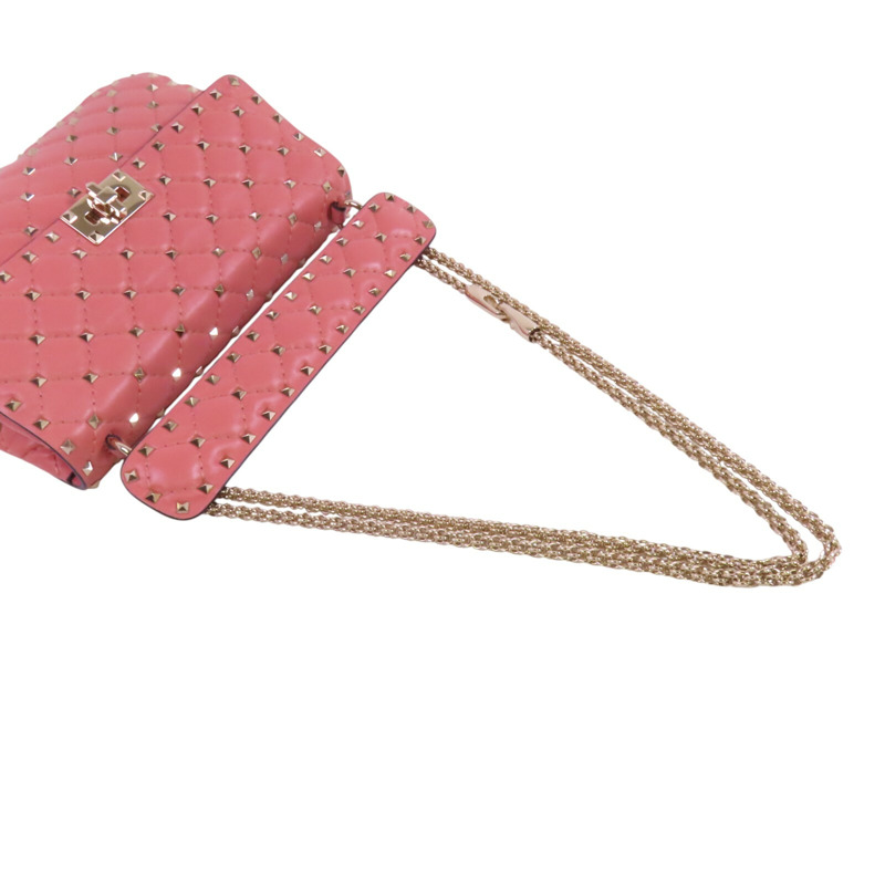 Valentino 羊皮皮革Rockstud Chain Shoulder Bag金扣手挽肩背兩用袋-6