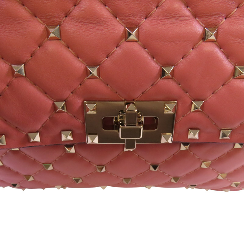 Valentino 羊皮皮革Rockstud Chain Shoulder Bag金扣手挽肩背兩用袋-7