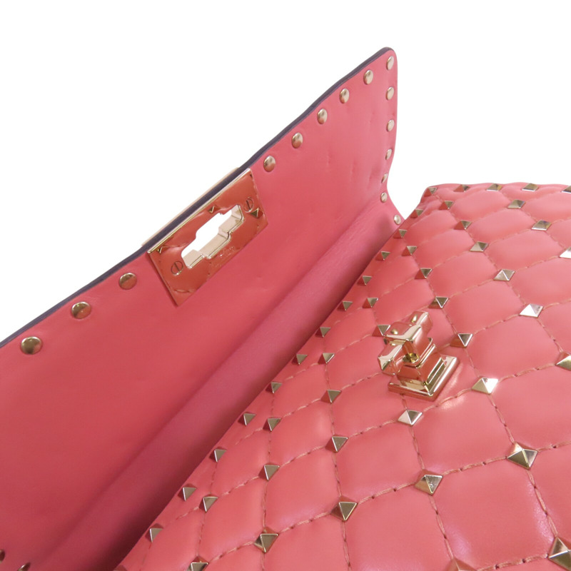 Valentino 羊皮皮革Rockstud Chain Shoulder Bag金扣手挽肩背兩用袋-8