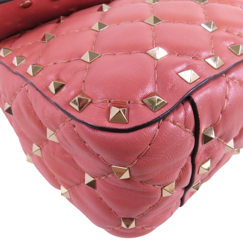 Valentino 羊皮皮革Rockstud Chain Shoulder Bag金扣手挽肩背兩用袋-9