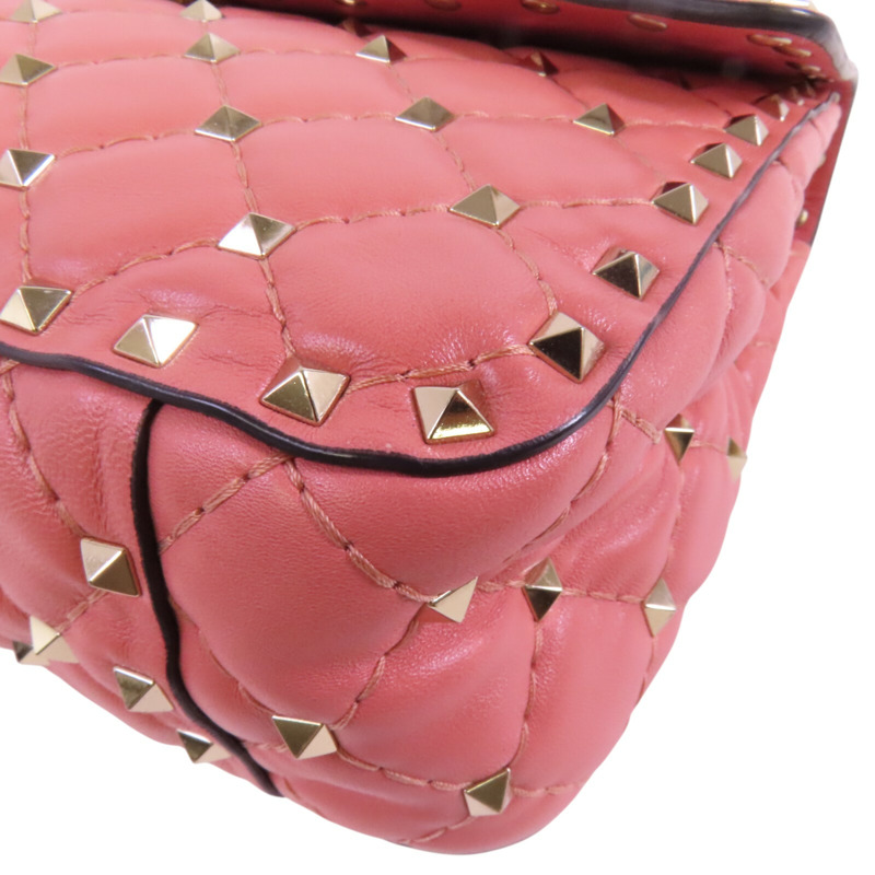 Valentino 羊皮皮革Rockstud Chain Shoulder Bag金扣手挽肩背兩用袋-10