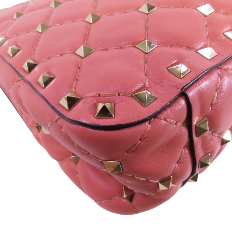 Valentino 羊皮皮革Rockstud Chain Shoulder Bag金扣手挽肩背兩用袋-11