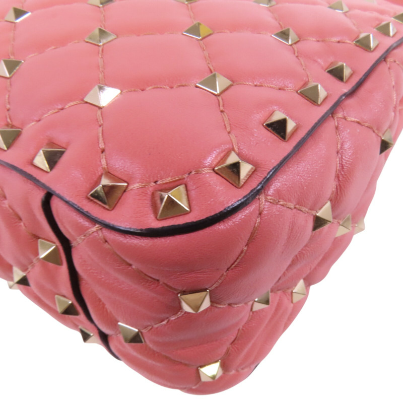 Valentino 羊皮皮革Rockstud Chain Shoulder Bag金扣手挽肩背兩用袋-12