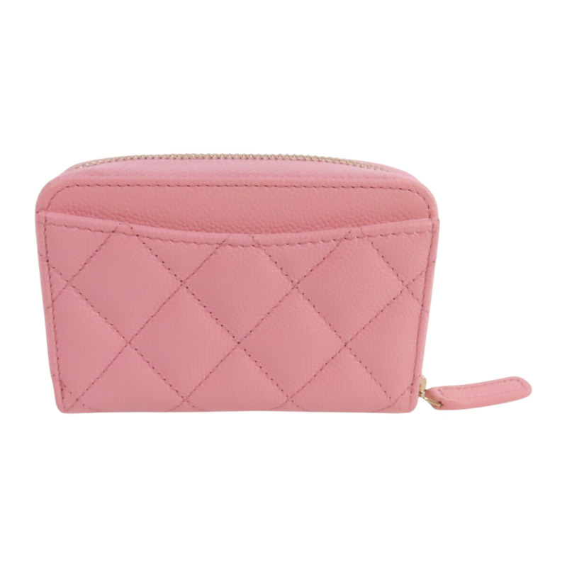 CHANEL 牛皮皮革Coins Card Case金扣零錢卡套-1