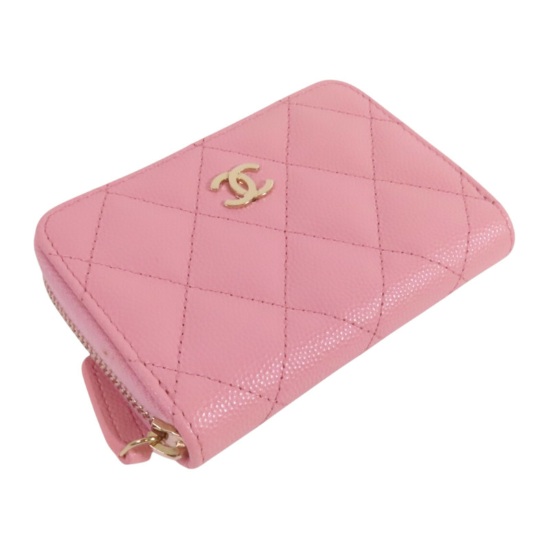 CHANEL 牛皮皮革Coins Card Case金扣零錢卡套-2