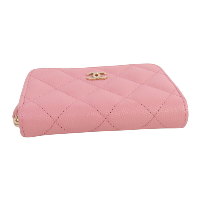 CHANEL 牛皮皮革Coins Card Case金扣零錢卡套-4