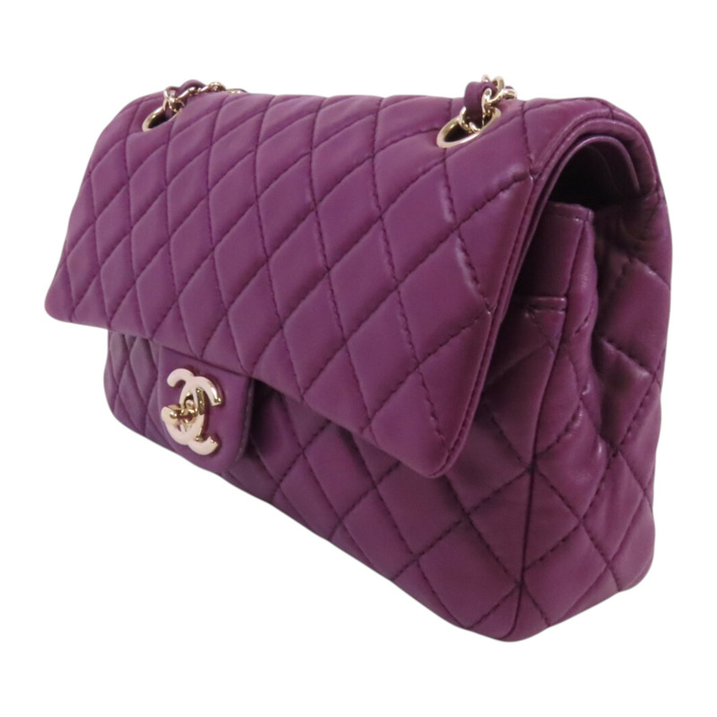 CHANEL 羊皮皮革Classic 25金扣鏈帶肩背袋-2