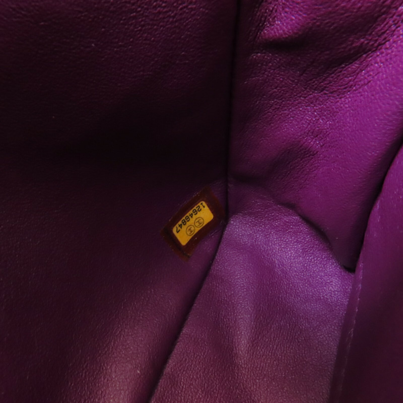 CHANEL 羊皮皮革Classic 25金扣鏈帶肩背袋-6