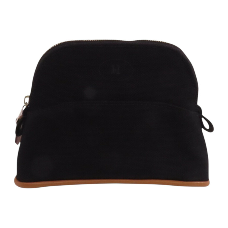 HERMES 帆布Bolide Mini Pouch銀扣手拿包-0