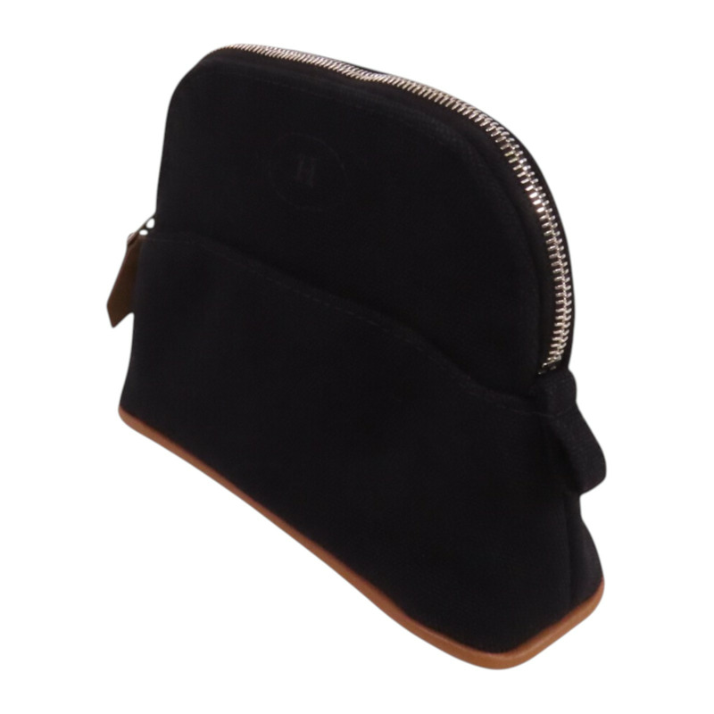 HERMES 帆布Bolide Mini Pouch銀扣手拿包-2