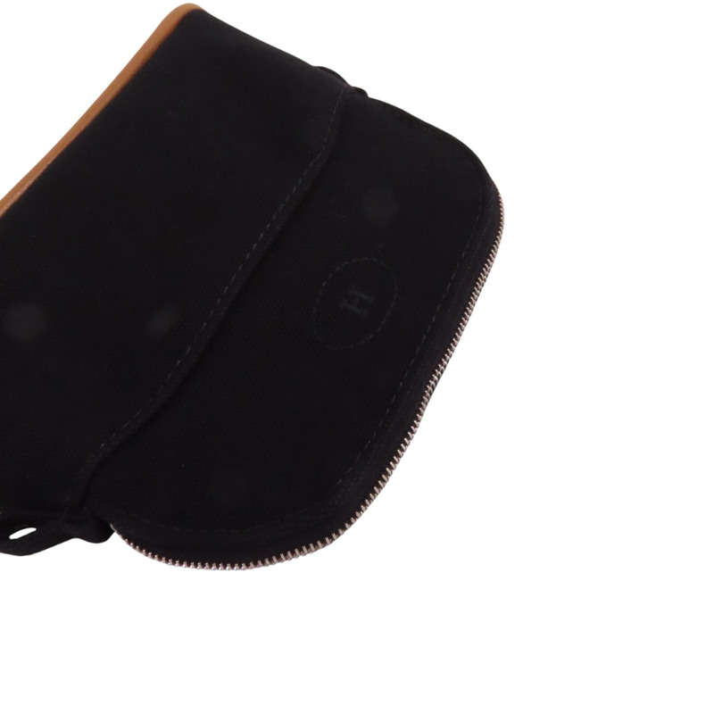 HERMES 帆布Bolide Mini Pouch銀扣手拿包-7