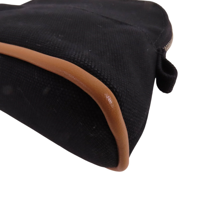 HERMES 帆布Bolide Mini Pouch銀扣手拿包-11