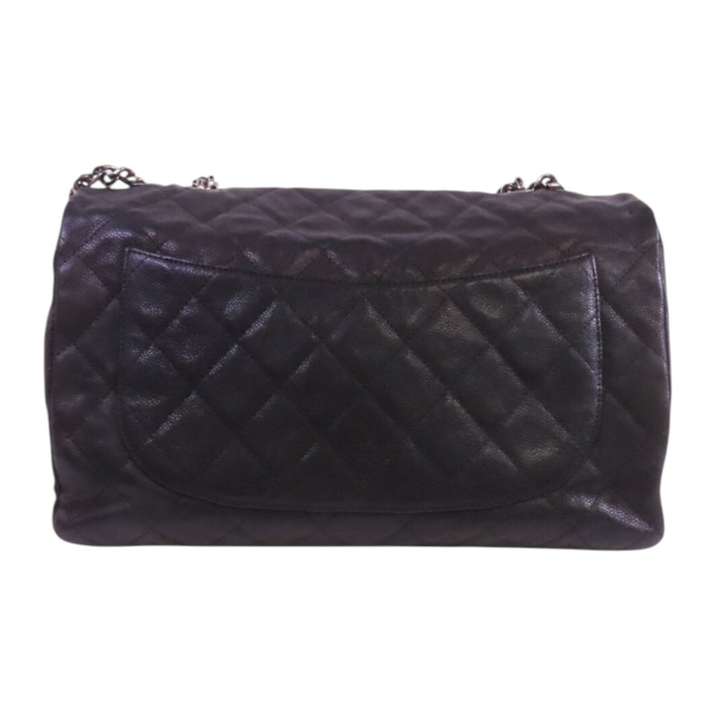 CHANEL 牛皮皮革Chain Shoulder Bag銀扣鏈帶肩背袋-1