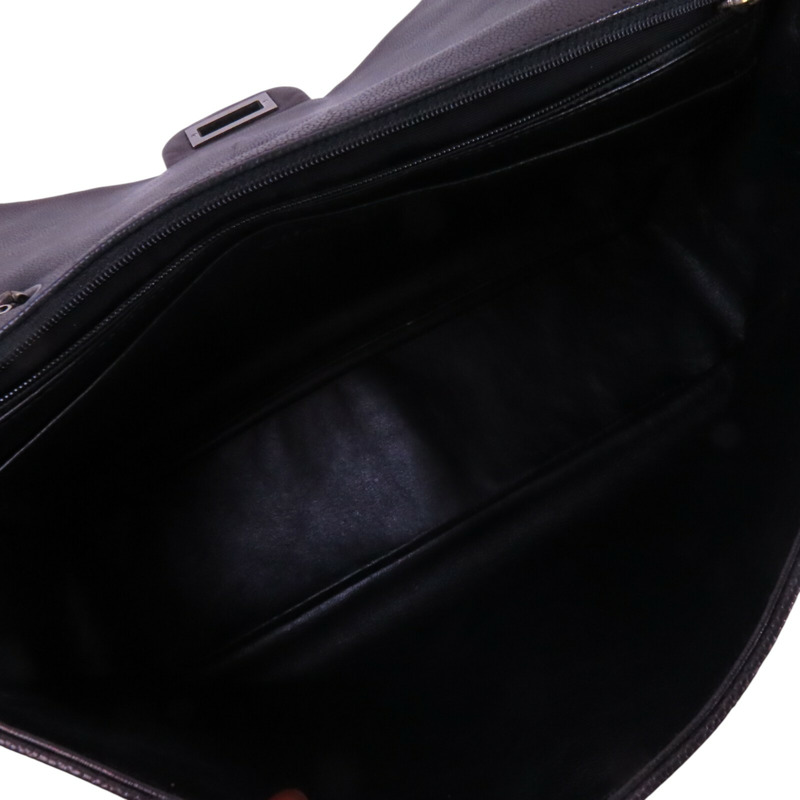 CHANEL 牛皮皮革Chain Shoulder Bag銀扣鏈帶肩背袋-4