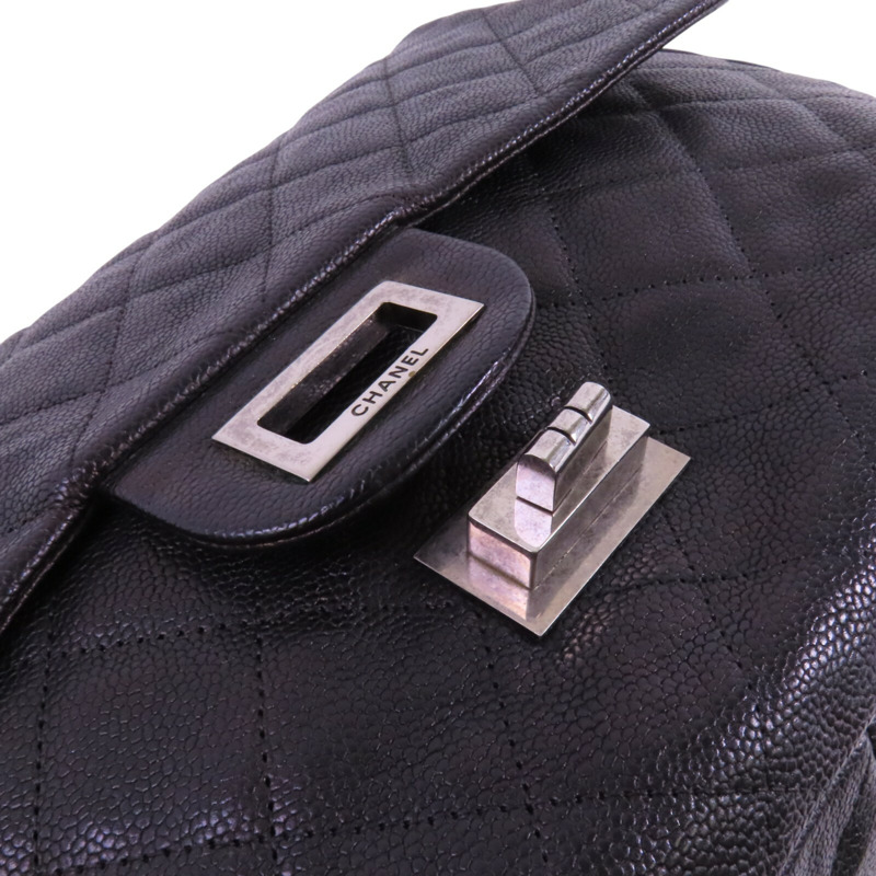 CHANEL 牛皮皮革Chain Shoulder Bag銀扣鏈帶肩背袋-9