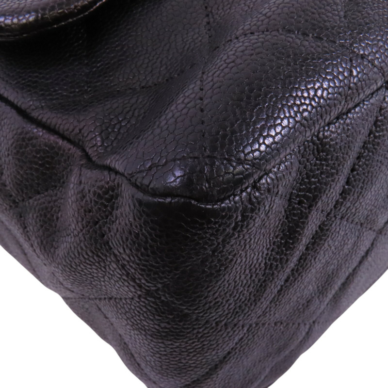 CHANEL 牛皮皮革Chain Shoulder Bag銀扣鏈帶肩背袋-10