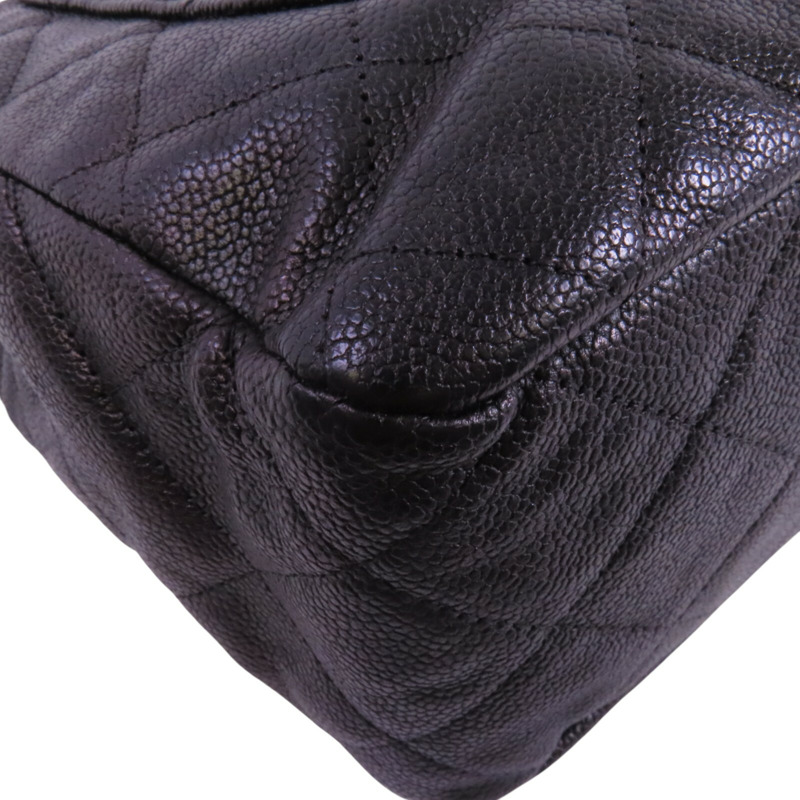 CHANEL 牛皮皮革Chain Shoulder Bag銀扣鏈帶肩背袋-12