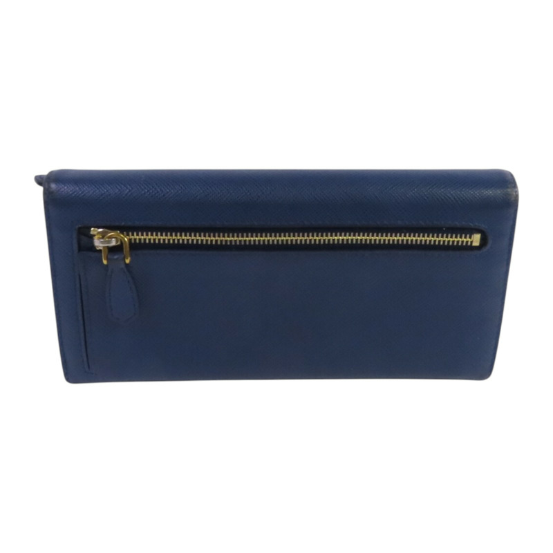 PRADA Saffiano皮革Long Wallet金扣長錢包-1