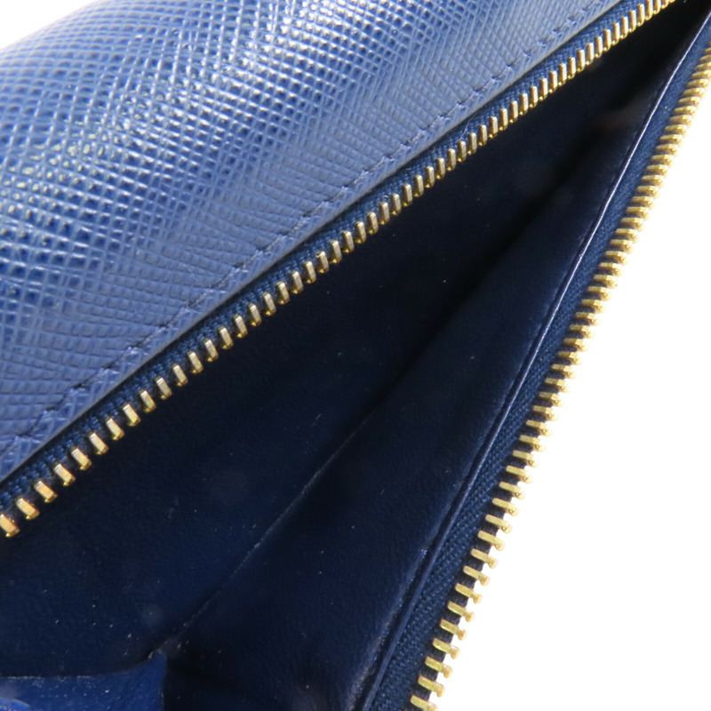 PRADA Saffiano皮革Long Wallet金扣長錢包-6