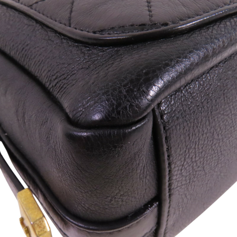 CHANEL 牛皮皮革Chain 2Way Shoulder Bag金扣鏈帶手挽肩背兩袋-10