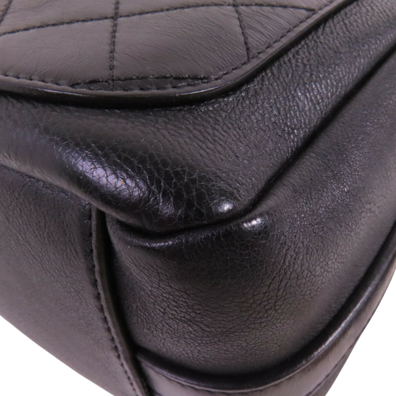 CHANEL 牛皮皮革Chain 2Way Shoulder Bag金扣鏈帶手挽肩背兩袋-11