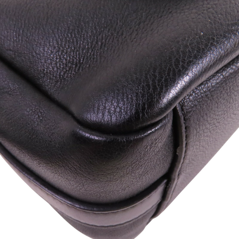 CHANEL 牛皮皮革Chain 2Way Shoulder Bag金扣鏈帶手挽肩背兩袋-12