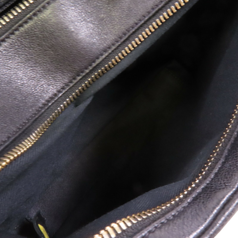 CHANEL 牛皮皮革Chain 2Way Shoulder Bag金扣鏈帶手挽肩背兩袋-15