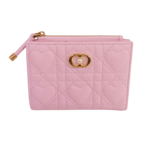 Dior 羊皮皮革Dioramour Dior Short Wallet金扣短錢包