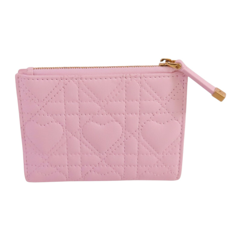 Dior 羊皮皮革Dioramour Dior Short Wallet金扣短錢包-1