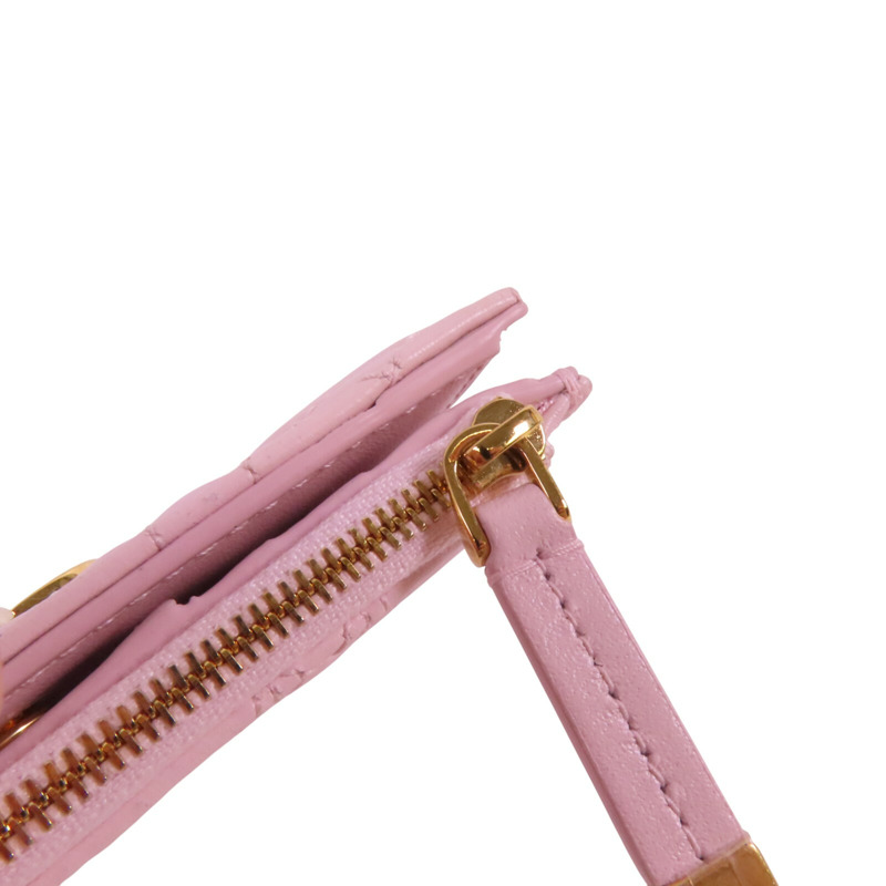 Dior 羊皮皮革Dioramour Dior Short Wallet金扣短錢包-9