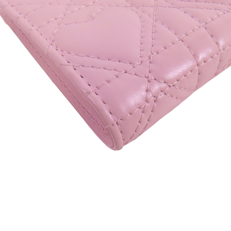 Dior 羊皮皮革Dioramour Dior Short Wallet金扣短錢包-10